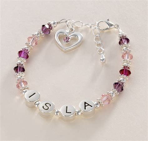 Girl s Name Bracelet with Crystals | Jewels 4 Girls