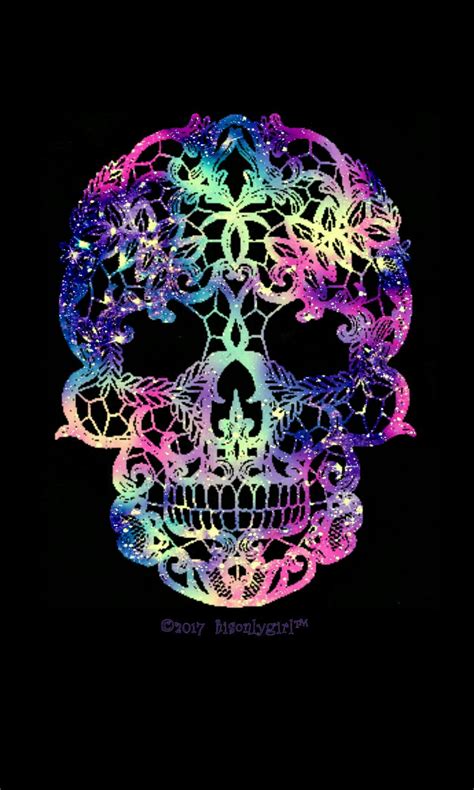 Girly skull galaxy wallpaper I created for the app CocoPPa ...