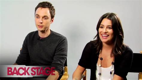 Glee  and  Big Bang Theory : Lea Michele and Jim Parsons ...