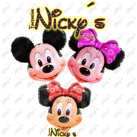 Globos Cabeza De Mickey Y Minnie Mouse De 70x65cm Decora ...
