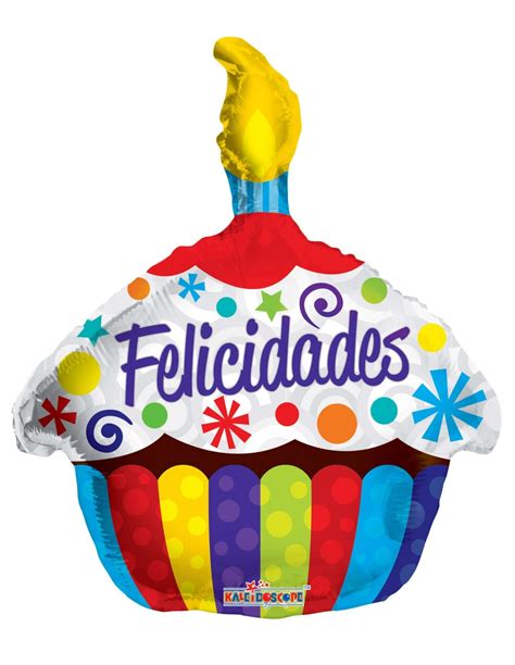 Globos de Helio Felicidades Cupcake 45cm
