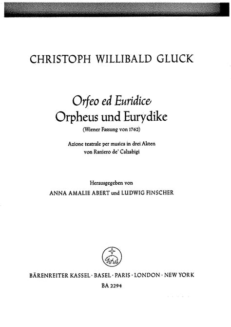gluck orfeo ed euridice libretto english