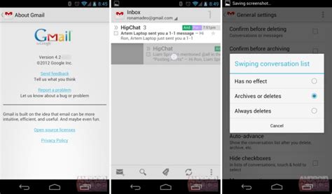 Gmail 4.2 app for Android leaks; shows pinch to zoom ...