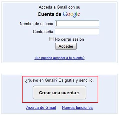 Gmail.com – Crear una cuenta nueva de Gmail