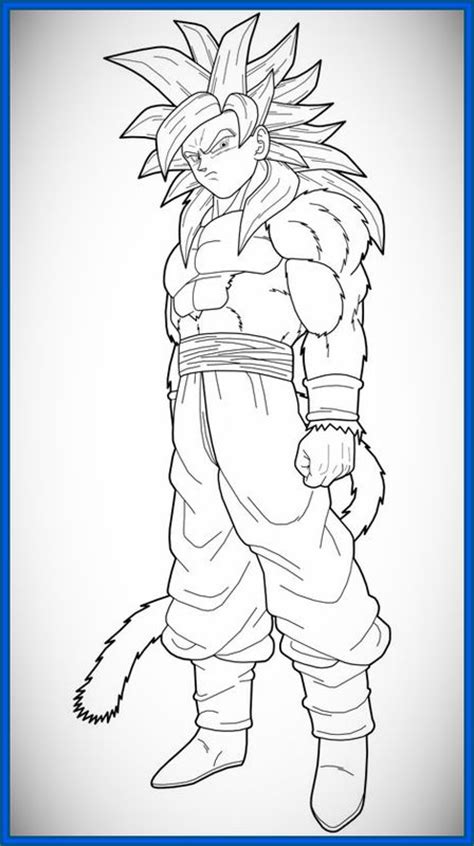 Goku ssj4 colorear   Imagui