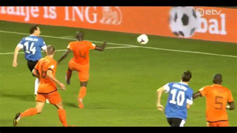 Gol de vaselina de Vassiljev en el Estonia 2 2 Holanda ...