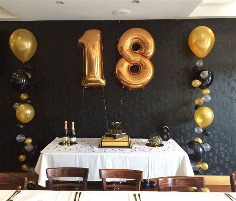 Gold and black themed 18th party | 18th Birthday ...