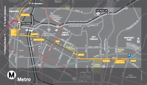 Gold Line Los Angeles Map
