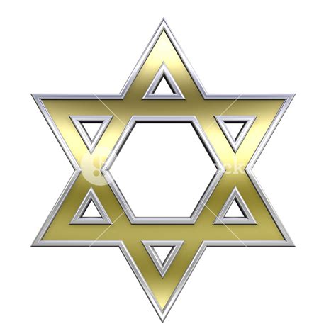 Gold With Chrome Frame Judaism Religious Symbol   Star Of ...