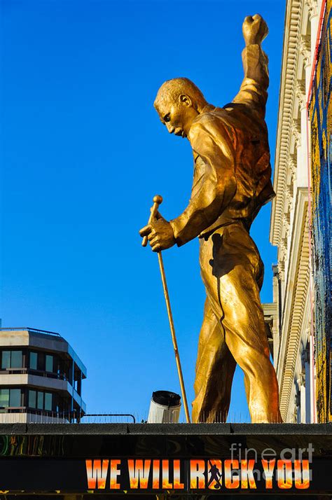 Golden Statue Of Freddy Mercury Of Queen   We Will Rock ...
