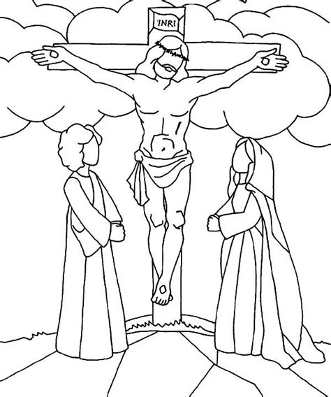 Good Friday Coloring Pages Jesus Christ Crucifixion ...