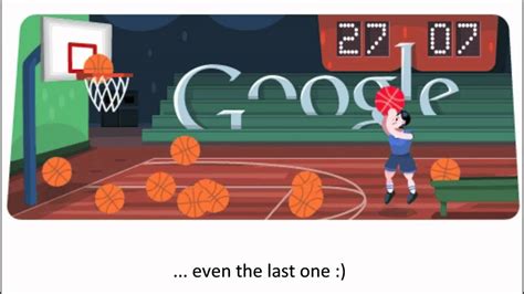 Google Doodle Basketball 45 marks Highest Score!   YouTube