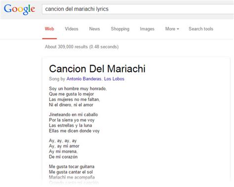 Google empieza a mostrar letras de canciones incrustadas ...