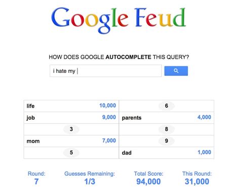 Google Feud Autocomplete Game | The Mary Sue