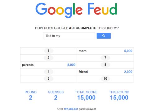 Google Feud   Play The Google Game I Bet You Will Lose