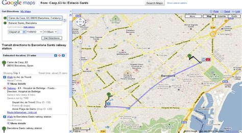Google Maps Transit, Barcelone Transports Publiques ...