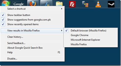Google Quick Search Box In Windows 7 Taskbar | PAZSAN