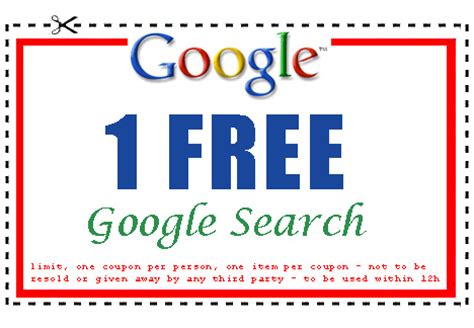 Google Search Coupon: 1 FREE Google Search | Flickr ...