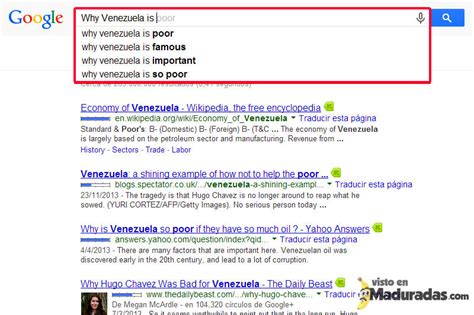 ¡GOOGLE SI QUE SABE! Hasta Google sabe que en Venezuela ...