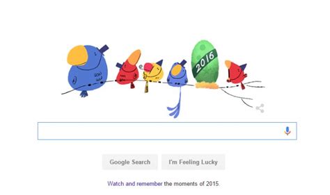 Google welcomes 2016 with the cutest doodle ever!   India.com