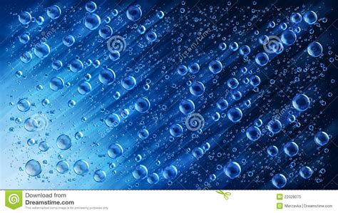 Gotas Azules Del Agua Del Movimiento En La Lluvia Foto de ...
