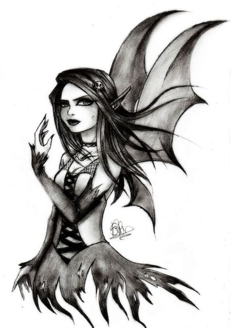 Gothic Drawings | gothic fairy by soeraven traditional art ...