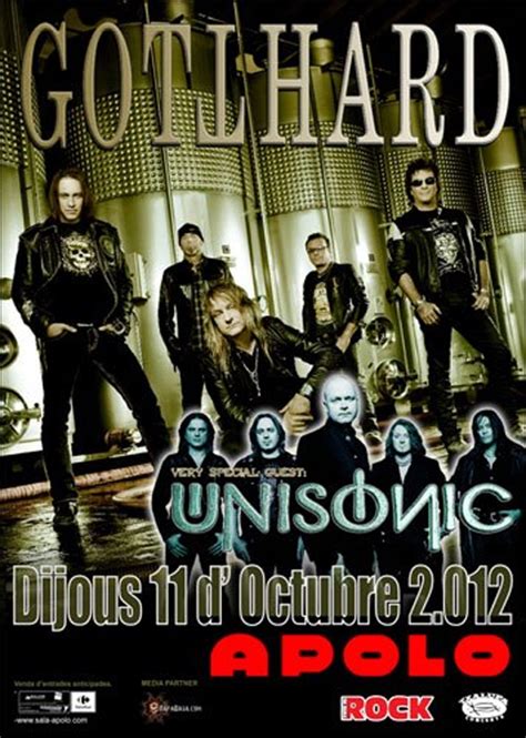Gotthard + Unisonic   11/10/2012 Sala Apolo  Barcelona ...