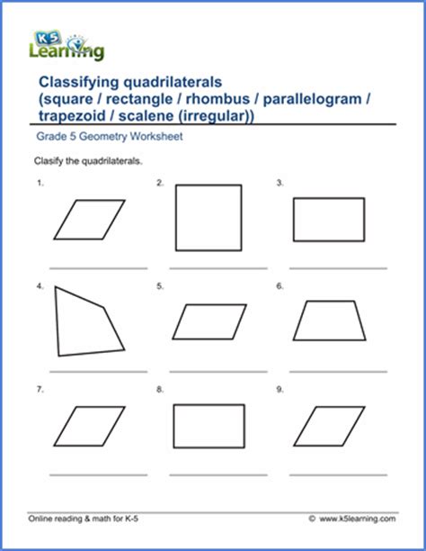 Grade 5 Geometry Worksheets   free & printable | K5 Learning
