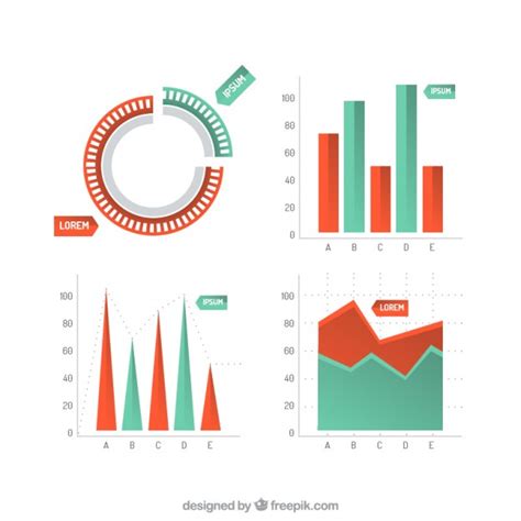 Gráficos estadísticos infográficas | Descargar Vectores gratis