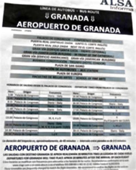 Granada Airport Buses   Timetable, Bus Stops and Prices