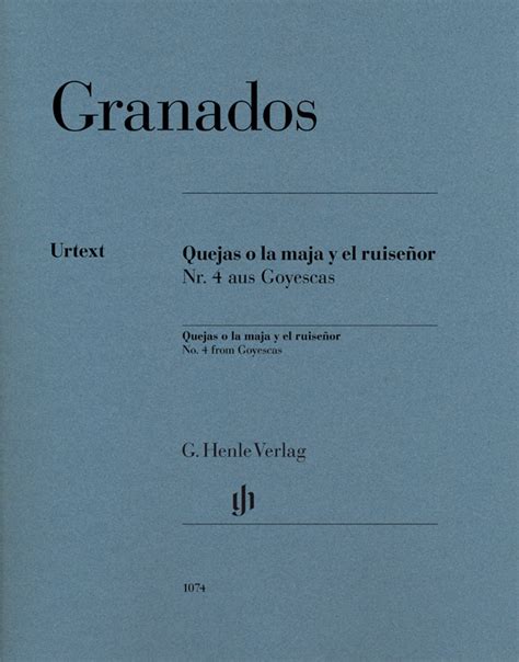 GRANADOS: Quejas o la maja y el ruiseñor, No. 4 from ...