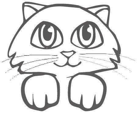 Grandiosa Cara de Gato para Pintar | Dibujos de Gatos