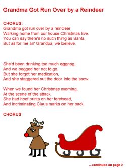 Grandma Got Run Over by a Reindeer Lyrics