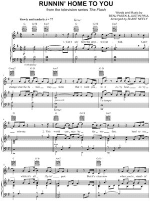 Grant Gustin Sheet Music Downloads at Musicnotes.com