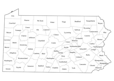 Graphics : US States Outline with County Lines County ...