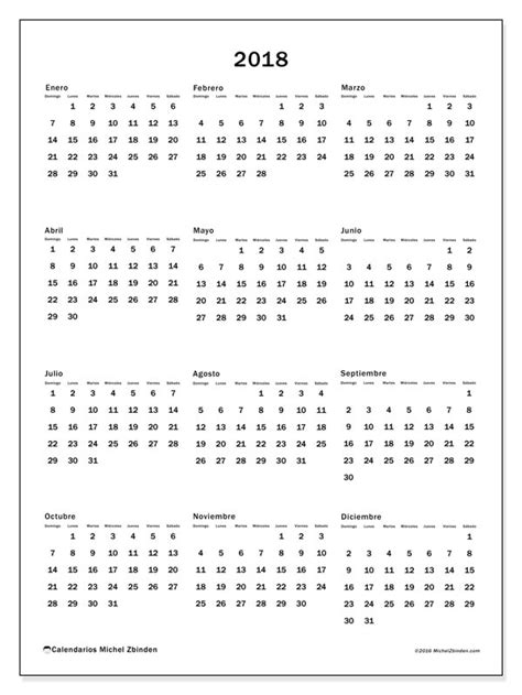 Gratis! Calendarios para 2018 para imprimir | Calendarios ...