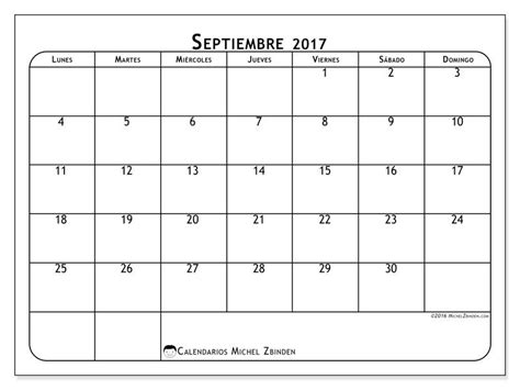 Gratis! Calendarios para septiembre 2017 para imprimir ...