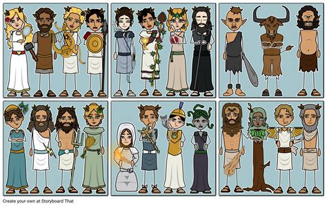 Greek Mythology Characters Storyboard by anna warfield