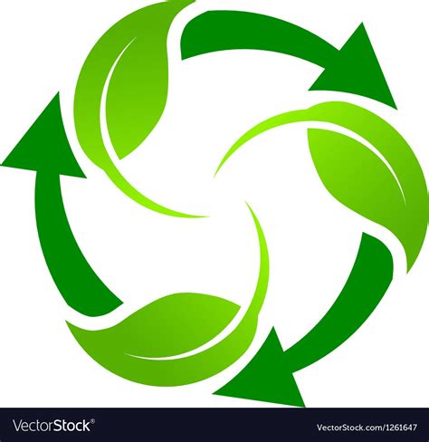 Green Recycle logo Royalty Free Vector Image   VectorStock