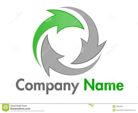 Green Recycling Vector Company Logo Royalty Free Stock ...