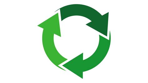 Green Spinning Recycle Recycling Symbol Logo Animation ...