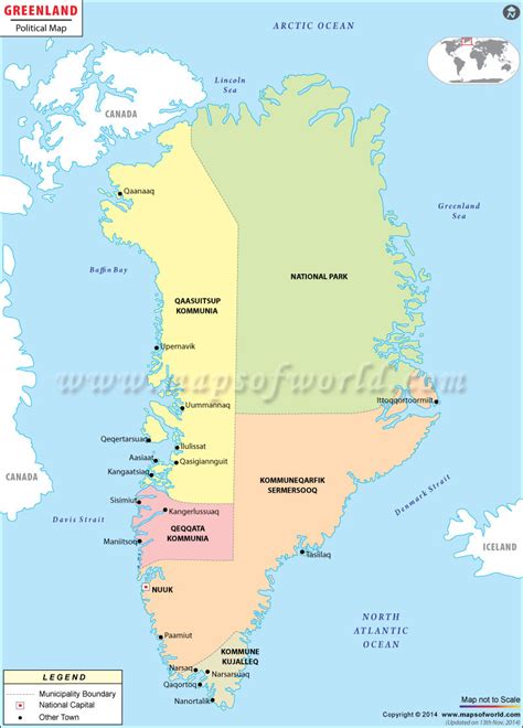 Greenland Latitude and Longitude Map