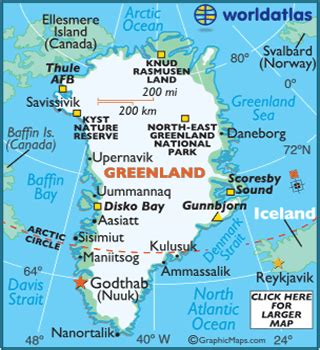 Greenland Map, Map of Greenland, Flags and Geography of ...