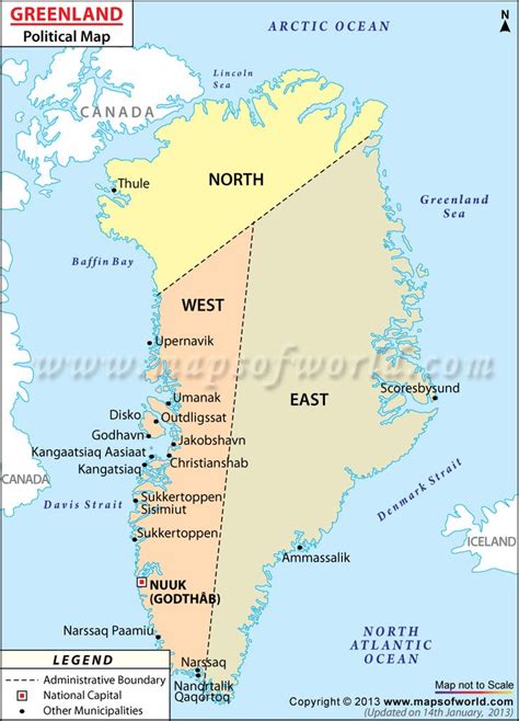 Greenland Map | maps...other countries | Pinterest