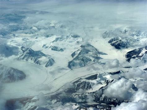 Groenlandia desde al aire en ruta hacia Alaska
