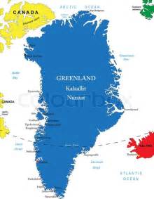 Grönland Karte | Vektorgrafik | Colourbox