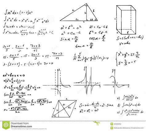 Grupo Da Matemática E Da Geometria Ilustração do Vetor ...