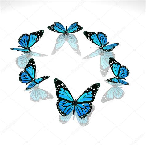 Grupo de hermosas mariposas 3d — Foto de stock © LovArt ...