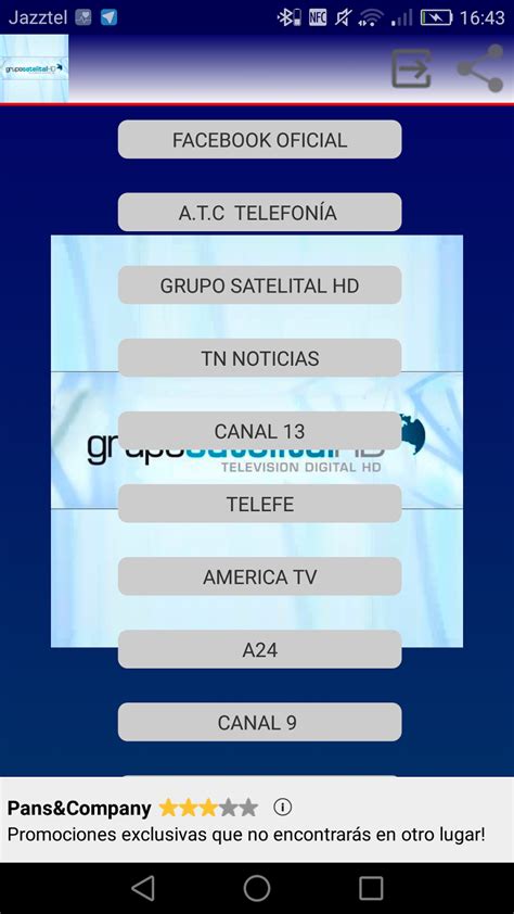 Grupo Satelital: Canales de television gratis desde android