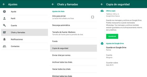 Guardar copias de seguridad de Whatsapp en Google Drive